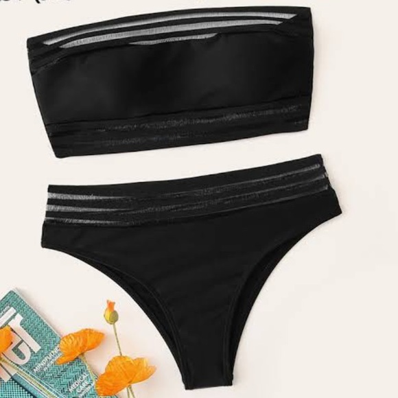 Zaful Other - Black Strapless Bikini